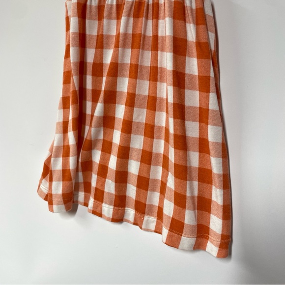 Angel Dear 6-12mo Orange and White Gingham Fall Thanksgiving Dress Bamboo NWOT - Picture 2 of 7